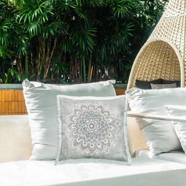 Stupell Industries Danhui Nai | Gentle Mandala Flower Printed Throw Pillow