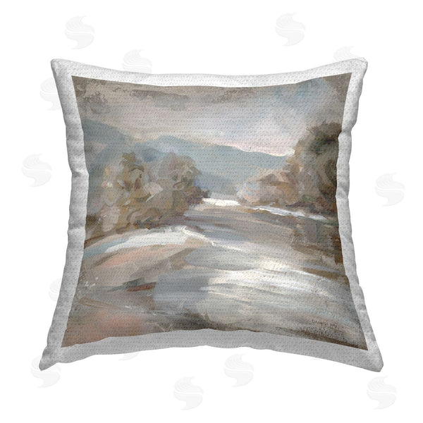 Stupell Industries Danhui Nai | Gentle Valley Abstract Landscape Printed Throw Pillow