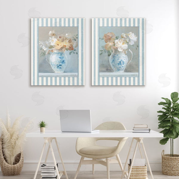 Stupell Industries Danhui Nai | Heirloom Bouquet On Stripes Wall Art