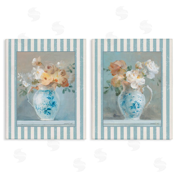 stupell industries Danhui Nai | Heirloom Bouquet on Stripes Wall Art