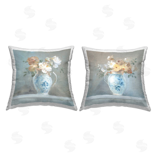 Stupell Industries Danhui Nai | Heirloom Bouquet Pitcher Printed Throw Pillow Set