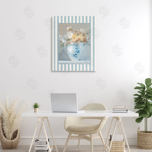 Stupell Industries Danhui Nai | Heirloom Bouquet With Stripes Wall Art