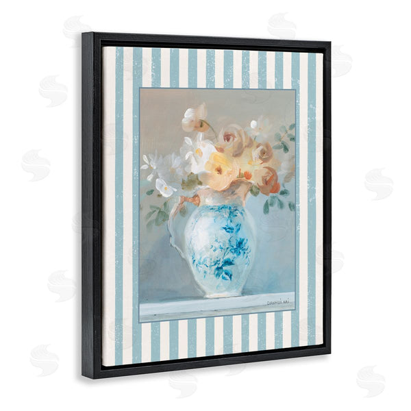 Stupell Industries Danhui Nai | Heirloom Bouquet With Stripes Wall Art
