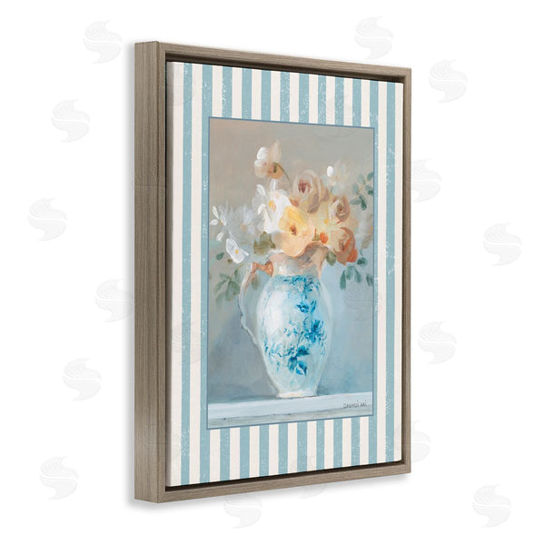 Stupell Industries Danhui Nai | Heirloom Bouquet With Stripes Wall Art