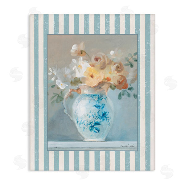 stupell industries Danhui Nai | Heirloom Bouquet with Stripes Wall Art