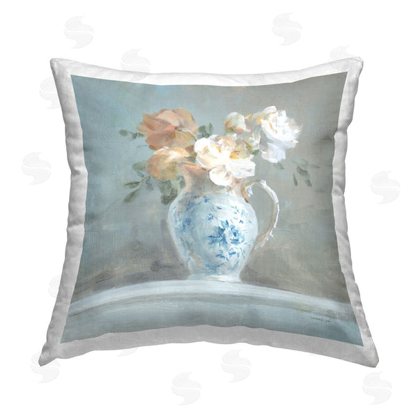 stupell industries Danhui Nai | Heirloom Floral Bouquet Printed Throw Pillow