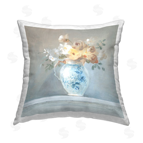 stupell industries Danhui Nai | Heirloom Flower Bouquet Printed Throw Pillow