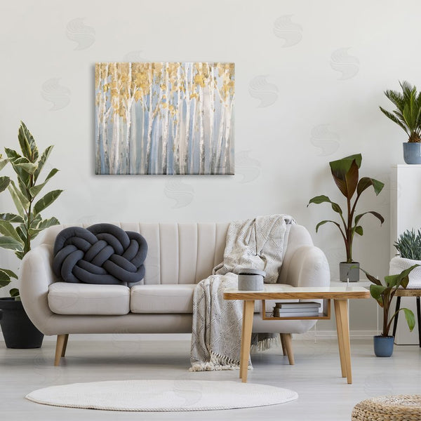 Stupell Industries Danhui Nai | Line Of Birch Trees Mystical Spring Forest Landscape Wall Art