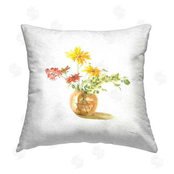 Stupell Industries Danhui Nai | Minimal Daisy Bouquet Printed Throw Pillow
