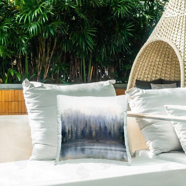 Stupell Industries Danhui Nai | Misty Gray Forest Printed Throw Pillow