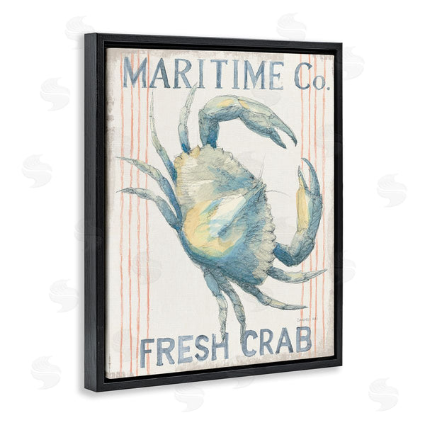 Stupell Industries Danhui Nai | Nautical Crab Seafood Sign Wall Art