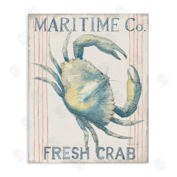 stupell industries Danhui Nai | Nautical Crab Seafood Sign Wall Art