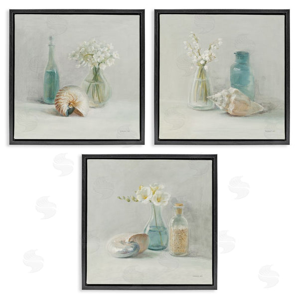 Stupell Industries Danhui Nai | Nautical Shells & Florals Soft Jars Still Life Wall Art
