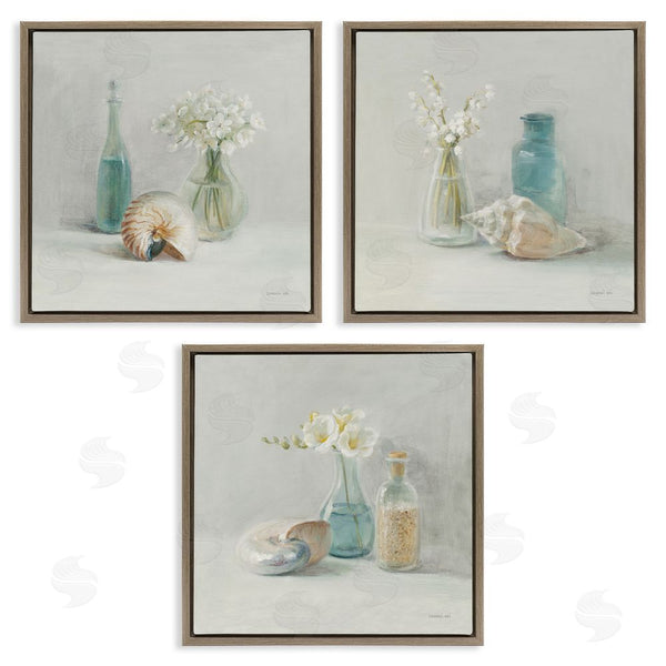 Stupell Industries Danhui Nai | Nautical Shells & Florals Soft Jars Still Life Wall Art