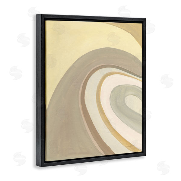 Stupell Industries Danhui Nai | Organic Grooved Abstraction Neutral Brown Yellow
