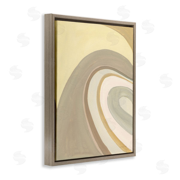Stupell Industries Danhui Nai | Organic Grooved Abstraction Neutral Brown Yellow