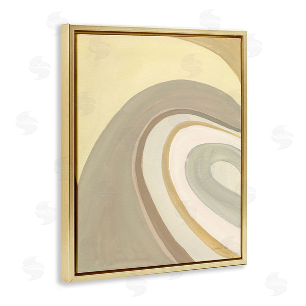 Stupell Industries Danhui Nai | Organic Grooved Abstraction Neutral Brown Yellow