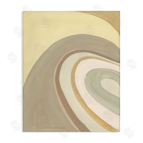 stupell industries Danhui Nai | Organic Grooved Abstraction Neutral Brown Yellow