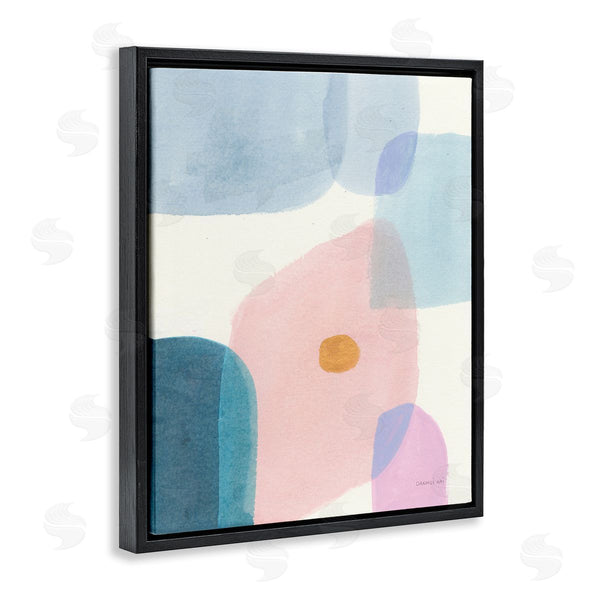 Stupell Industries Danhui Nai | Pastel Geometric Shape Abstraction Soft Blue Pink Yellow Wall Art