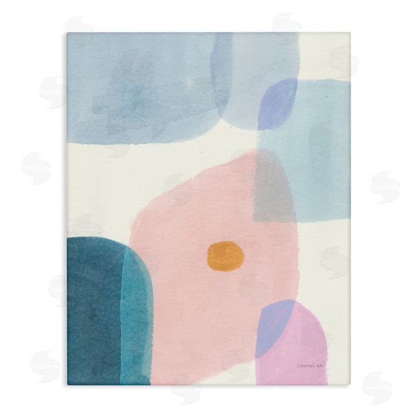 stupell industries Danhui Nai | Pastel Geometric Shape Abstraction Soft Blue Pink Yellow Wall Art