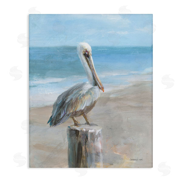stupell industries Danhui Nai | Pelican Perched on Coast Wall Art