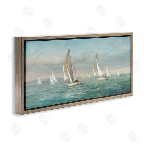 Stupell Industries Danhui Nai | Sailboat Fleet Ocean Waves Wall Art