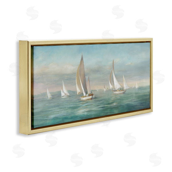 Stupell Industries Danhui Nai | Sailboat Fleet Ocean Waves Wall Art