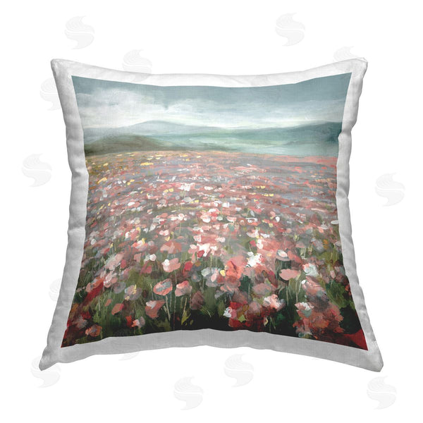 stupell industries Danhui Nai | Soft Headland Wildflowers Printed Throw Pillow