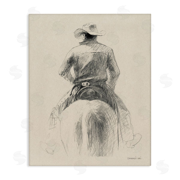 stupell industries Danhui Nai | Traditional Drawing of Cowboy