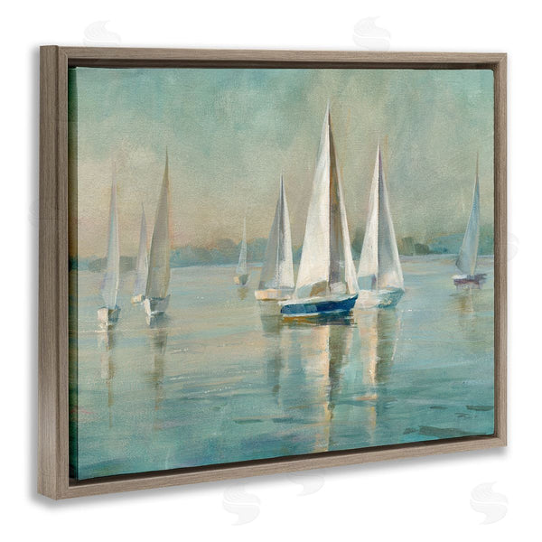 Stupell Industries Danhui Nai | Traditional Sailboats Water Lake Relaxed Wall Art