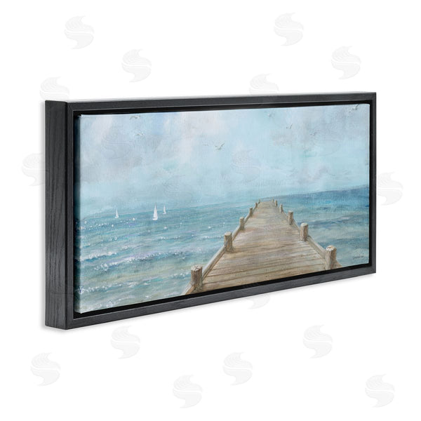 Stupell Industries Danhui Nai | Waterfront Pier Coastal Ocean View Wall Art