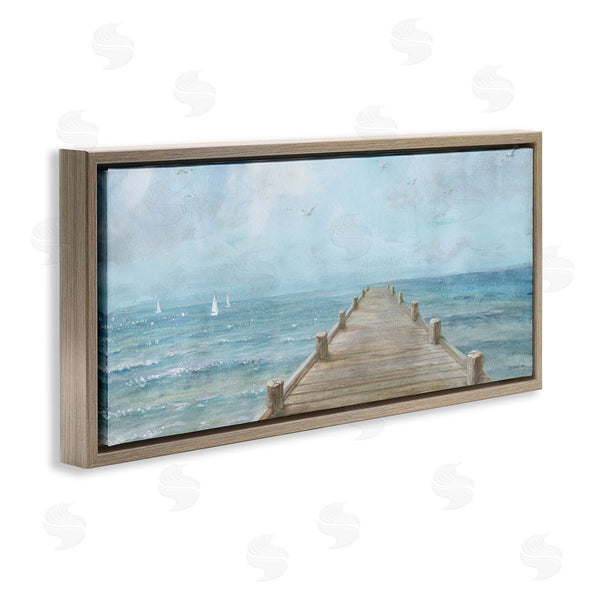 Stupell Industries Danhui Nai | Waterfront Pier Coastal Ocean View Wall Art
