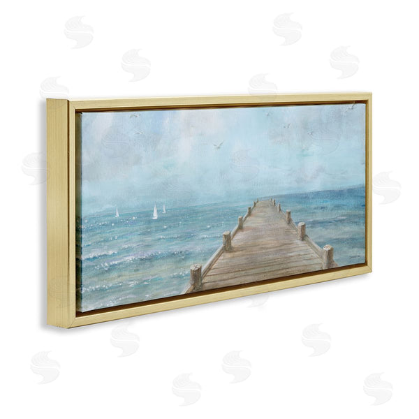 Stupell Industries Danhui Nai | Waterfront Pier Coastal Ocean View Wall Art