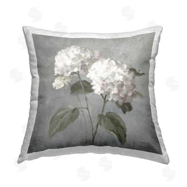 Stupell Industries Danhui Nai | White Hydrangeas Pair Printed Throw Pillow