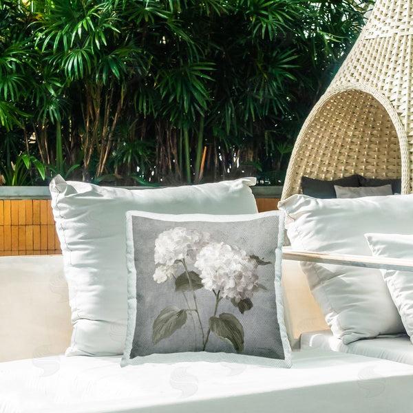 Stupell Industries Danhui Nai | White Hydrangeas Pair Printed Throw Pillow
