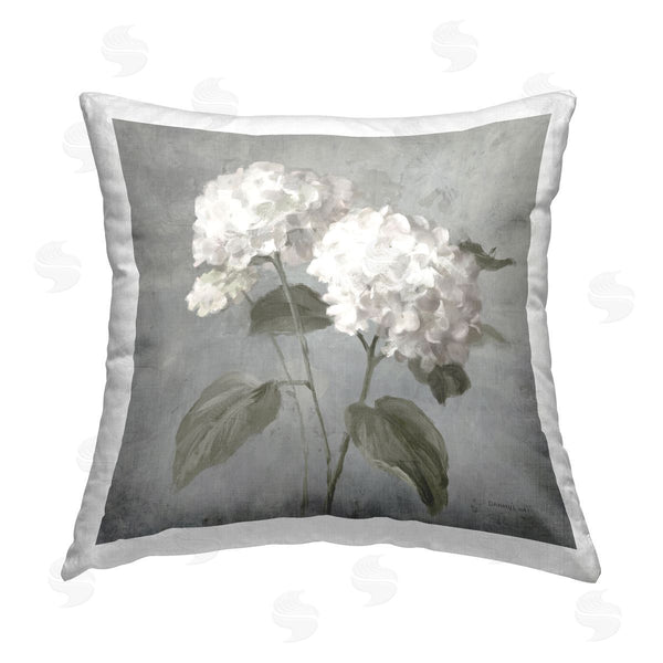 stupell industries Danhui Nai | White Hydrangeas Pair Printed Throw Pillow