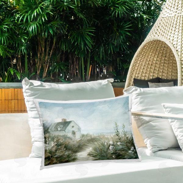 Stupell Industries Danhui Nai | Windswept Cottage By Sea Printed Throw Pillow