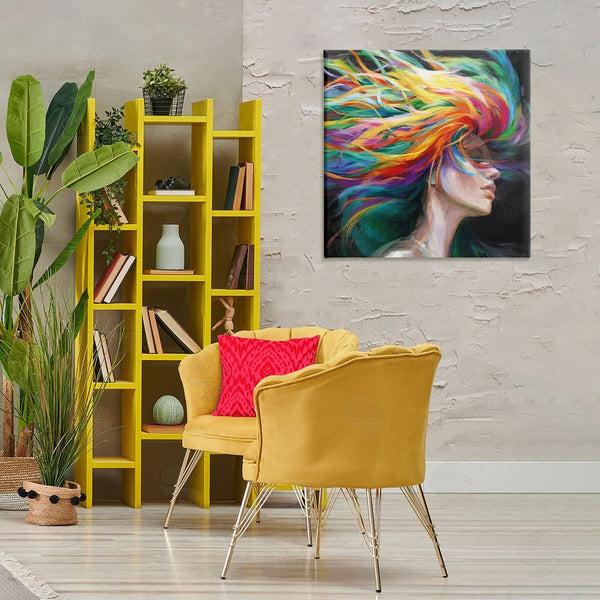 Stupell Industries Danhui Nai | Woman With Rainbow Hair Wall Art