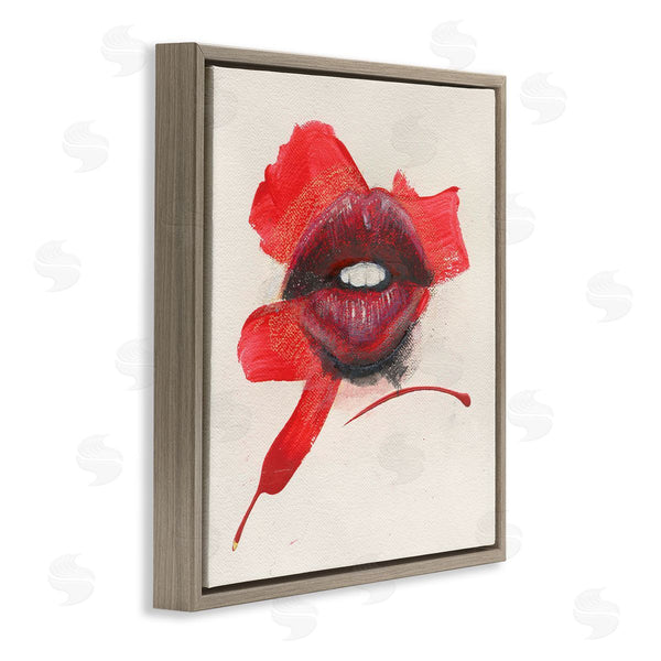 Stupell Industries Daniel Houston | Red Lips Paint Streak