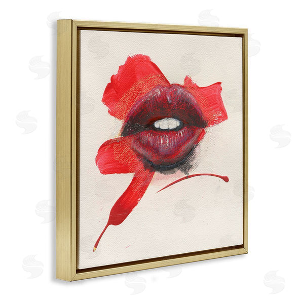 Stupell Industries Daniel Houston | Red Lips Paint Streak