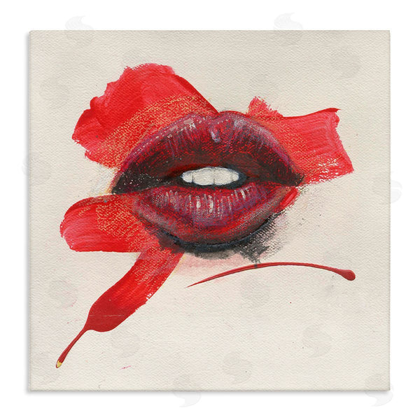 stupell industries Daniel Houston | Red Lips Paint Streak
