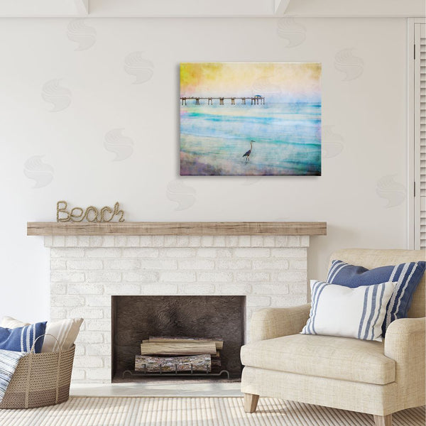 Stupell Industries Daniel Sproul | Abstract Heron On Shore Wall Art
