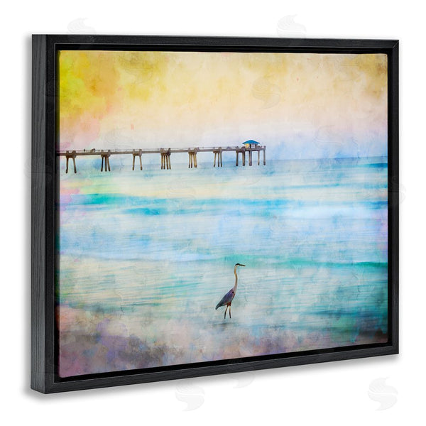 Stupell Industries Daniel Sproul | Abstract Heron On Shore Wall Art