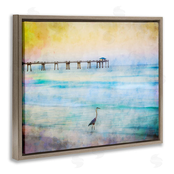 Stupell Industries Daniel Sproul | Abstract Heron On Shore Wall Art
