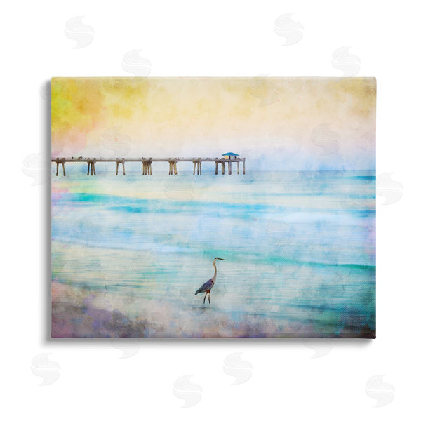 stupell industries Daniel Sproul | Abstract Heron on Shore Wall Art