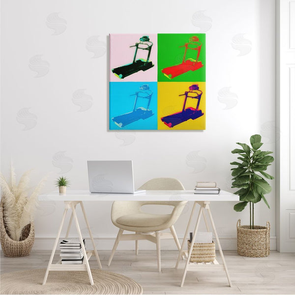 Stupell Industries Daniel Sproul | Abstract Treadmill Pop Art Modern Exercise Interpretation Wall Art