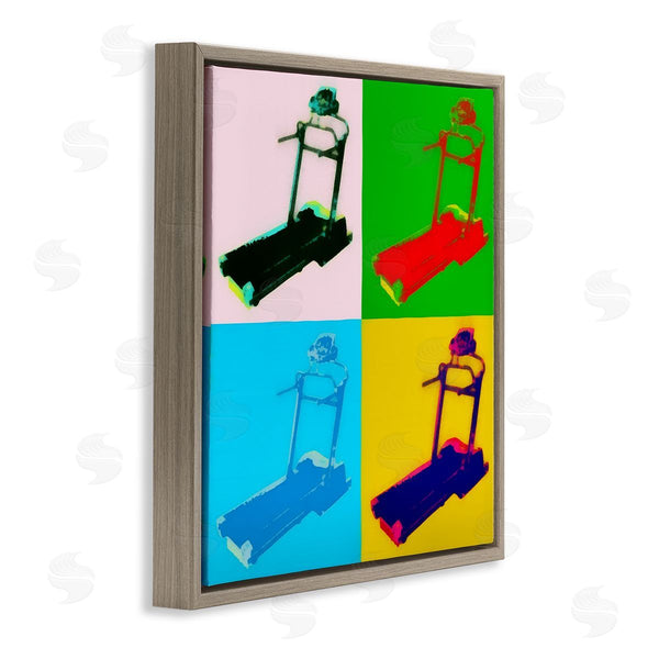 Stupell Industries Daniel Sproul | Abstract Treadmill Pop Art Modern Exercise Interpretation Wall Art