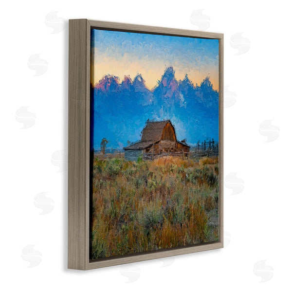 Stupell Industries Daniel Sproul | Countryside Farm Pasture Barn Bold Blue Sunset Wall Art