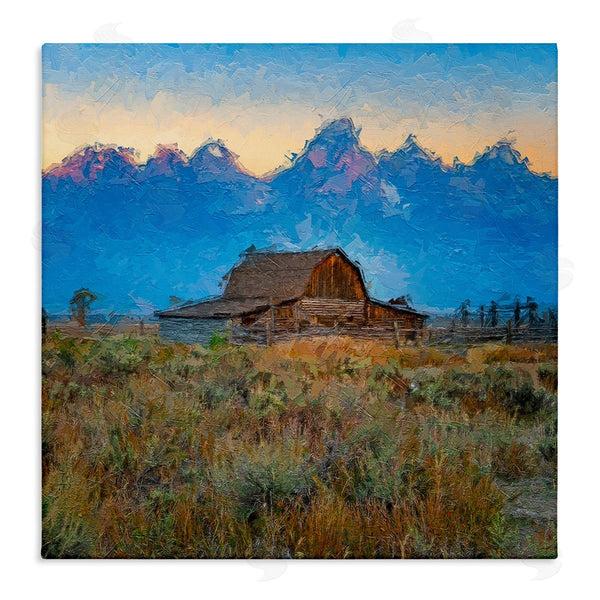 stupell industries Daniel Sproul | Countryside Farm Pasture Barn Bold Blue Sunset Wall Art