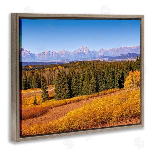 Stupell Industries Daniel Sproul | Distant Mountains Woodland Fields Country Trees Scenery Wall Art
